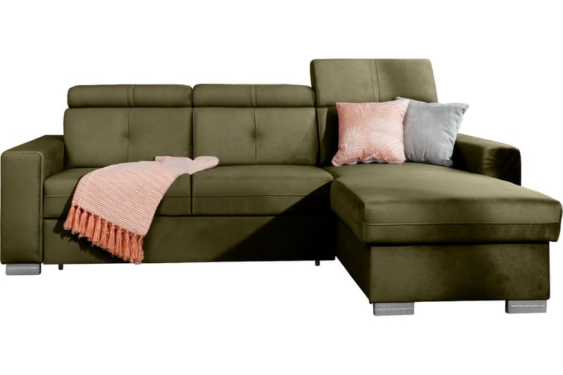 Trent Bäddsoffa m. Divan med Förvaring 3-sits - Rosa - Bäddsoffa - Bäddsoffa divan