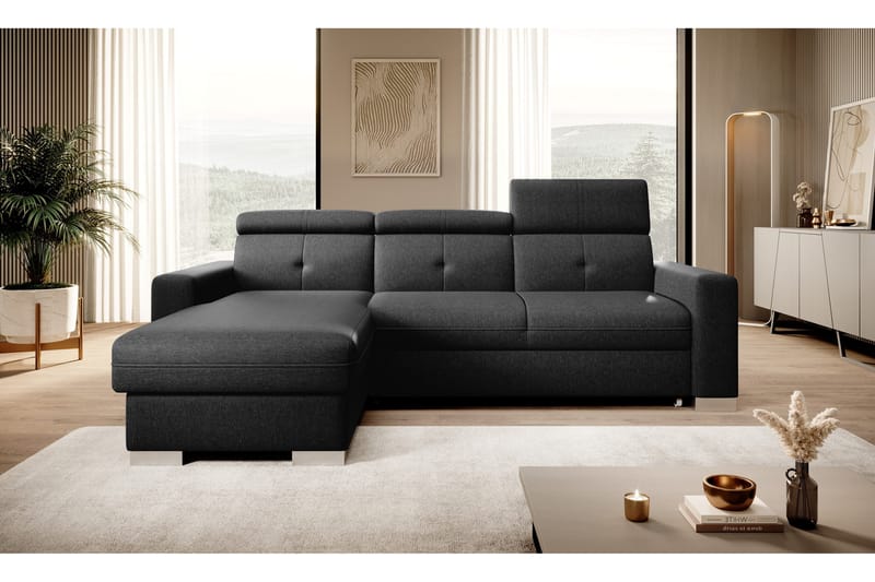 Trent Bäddsoffa m. Divan med Förvaring 3-sits - Svart - Möbler - Soffa - Bäddsoffa