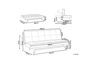 Tripta Bäddsoffa 3-sits - Svart/Grön - Möbler - Soffa - Bäddsoffa