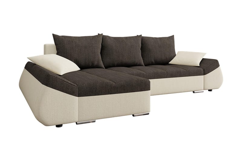 Trolleboda 8-sits Bäddsoffa Vänster - Beige/Brun - Bäddsoffa - Bäddsoffa divan