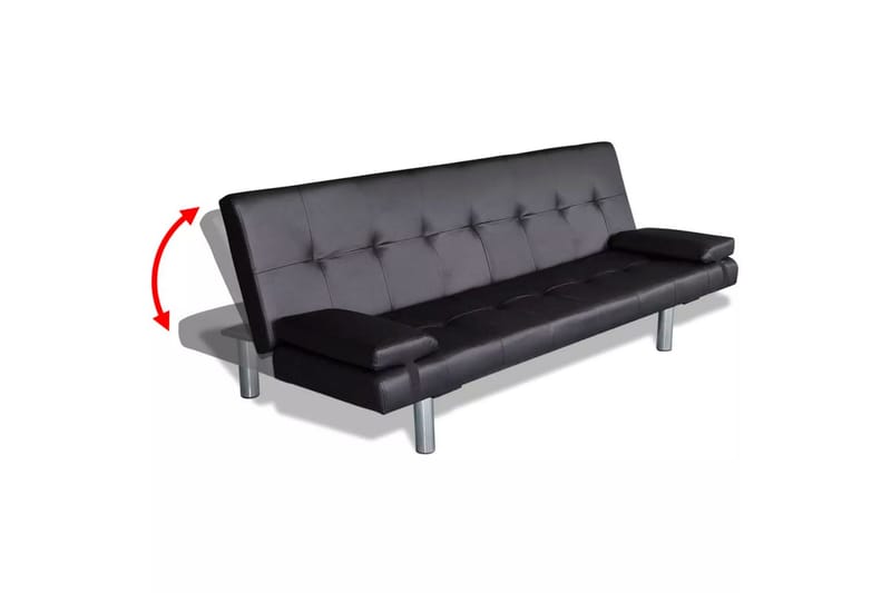 Tulsa Bäddsoffa Konstläder - Svart - Möbler - Soffa - Bäddsoffa