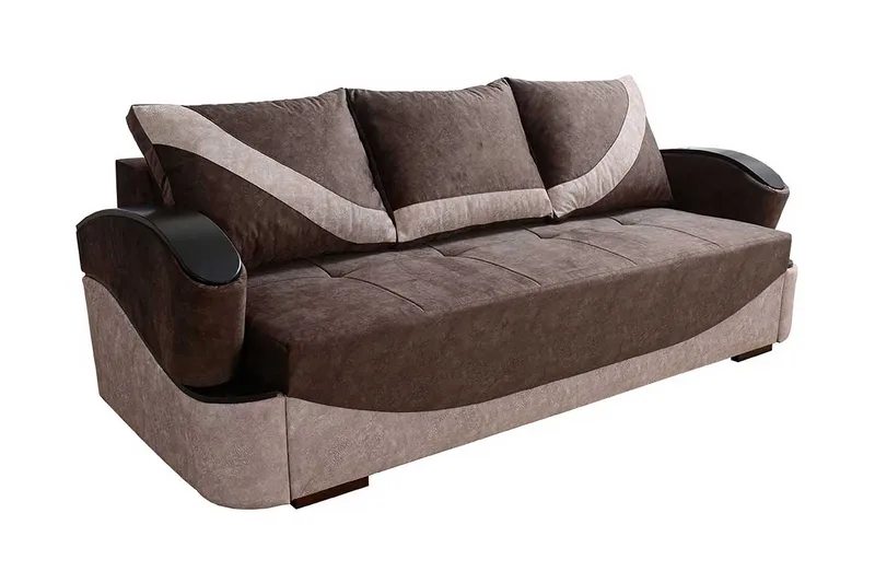 Turbo Bäddsoffa 200x96x90 cm - Brun/Grå - Möbler - Soffa - Bäddsoffa