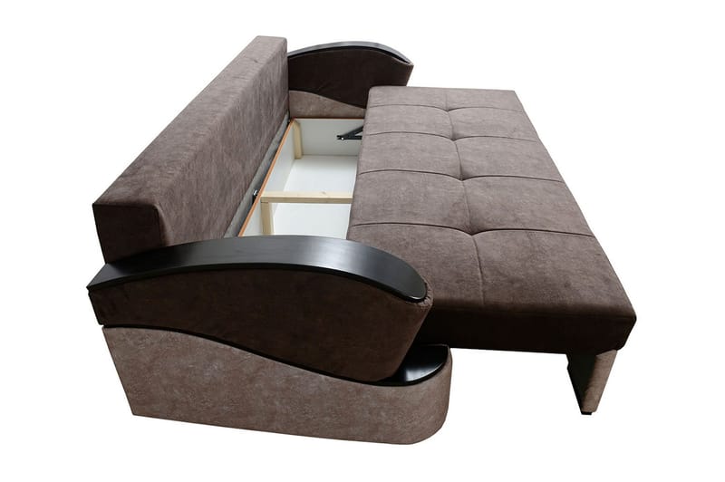 Turbo Bäddsoffa 200x96x90 cm - Brun/Grå - Möbler - Soffa - Bäddsoffa