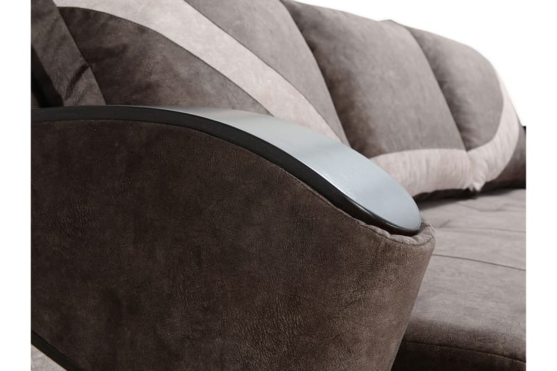 Turbo Bäddsoffa 200x96x90 cm - Brun/Grå - Möbler - Soffa - Bäddsoffa