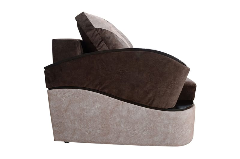 Turbo Bäddsoffa 200x96x90 cm - Brun/Grå - Möbler - Soffa - Bäddsoffa