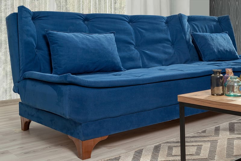 Turso Bäddsoffa med Divan Höger - Blå - Möbler - Soffa - Bäddsoffa