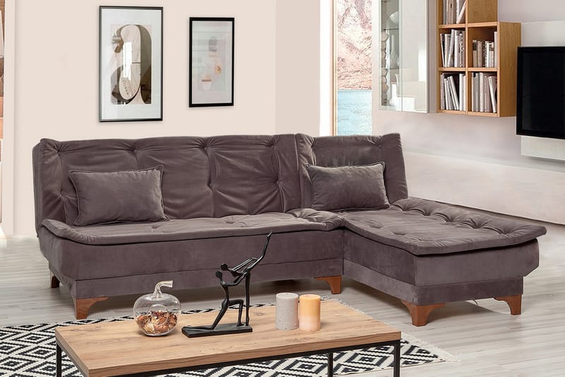Turso Bäddsoffa med Divan Höger - Grå - Möbler - Soffa - Bäddsoffa