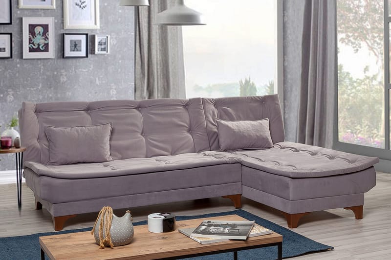 Turso Bäddsoffa med Divan Höger - Grå - Möbler - Soffa - Bäddsoffa
