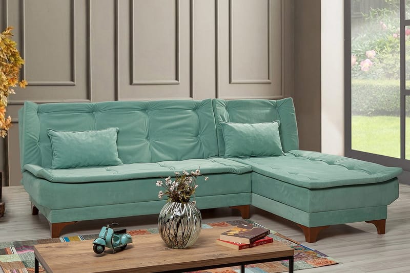 Turso Bäddsoffa med Divan Höger - Grön - Möbler - Soffa - Bäddsoffa