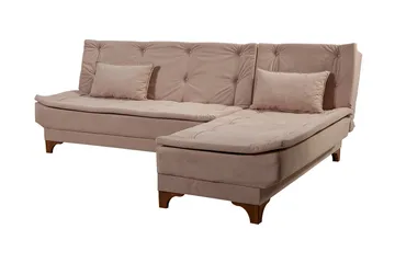 Turso Bäddsoffa med Divan Höger - Ljusbrun - Möbler - Soffa - Bäddsoffa