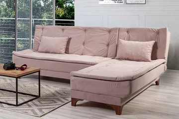 Turso Bäddsoffa med Divan Höger - Ljusbrun - Möbler - Soffa - Bäddsoffa