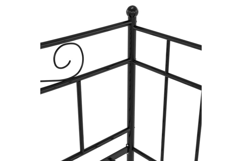 Utdragbar sängram bäddsoffa svart metall 90x200 cm - Svart - Möbler - Soffa - Bäddsoffa