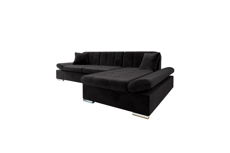 Vananda Soffa med Divan 3-sits, Svart