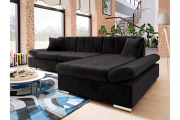 Vananda Soffa med Divan 3-sits - Svart - Möbler - Soffa - Bäddsoffa - Bäddsoffa divan