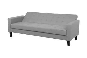 Vehkoo 3-sits Bäddbar Fällbar Rektangulär Bäddsoffa i Tyg - Grå - Möbler - Soffa - Bäddsoffa