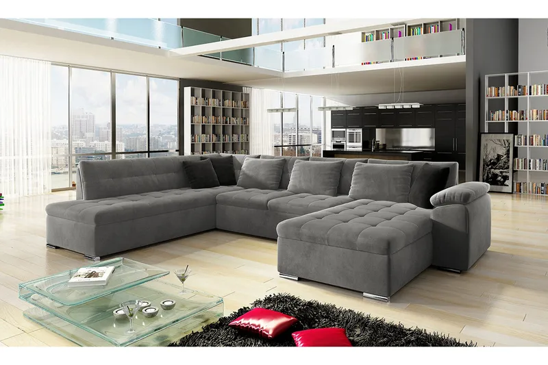 Vekerum 6-sits Bäddsoffa - Grå - Möbler - Soffa - Bäddsoffa