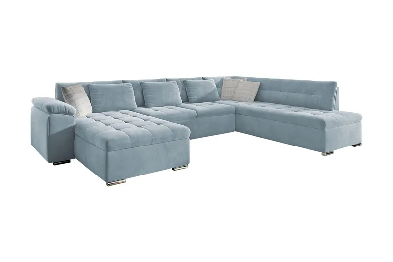 Vekerum 8-sits Bäddsoffa Vänster - Blå - Möbler - Soffa - Bäddsoffa