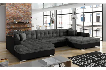 Ventolia Hörnbäddsoffa Universal - Grå/Svart - Möbler - Soffa - Bäddsoffa