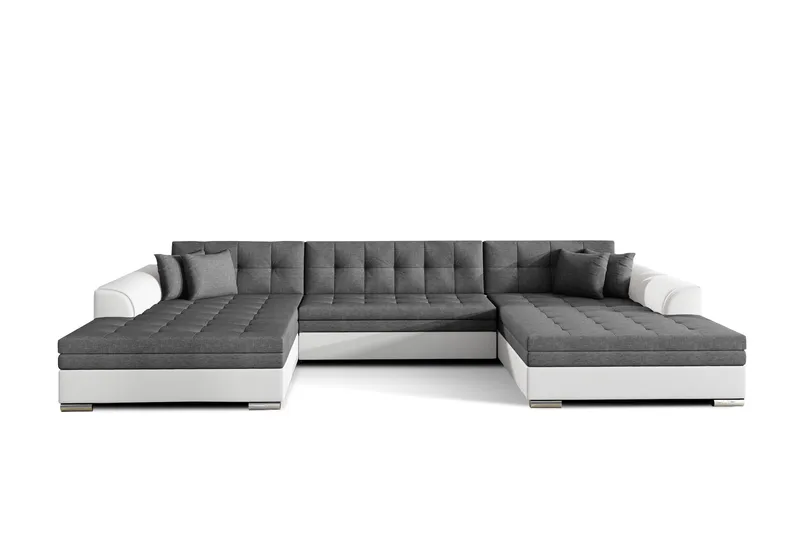 Ventolia Hörnbäddsoffa Universal - Grå/Vit - Möbler - Soffa - Bäddsoffa