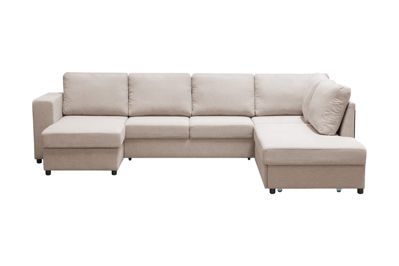 Verona U-Bäddsoffa Höger - Beige - Bäddsoffa - Bäddsoffa divan