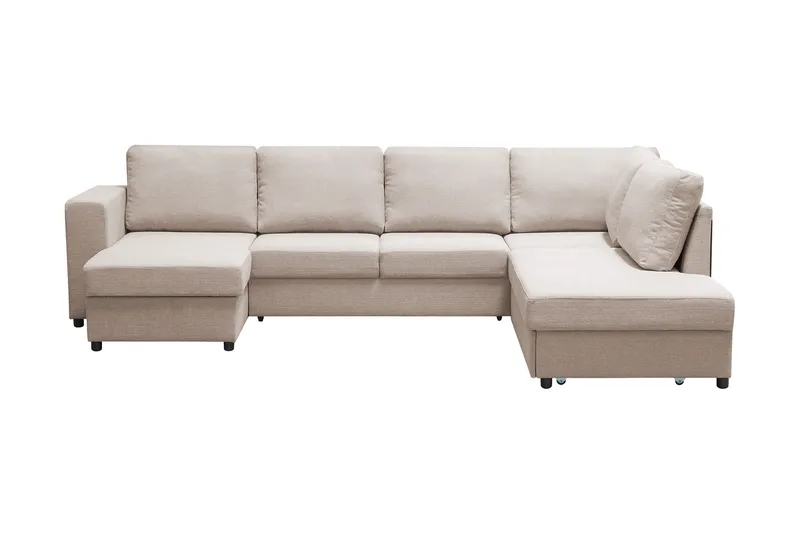 Verona U-Bäddsoffa Höger, Beige