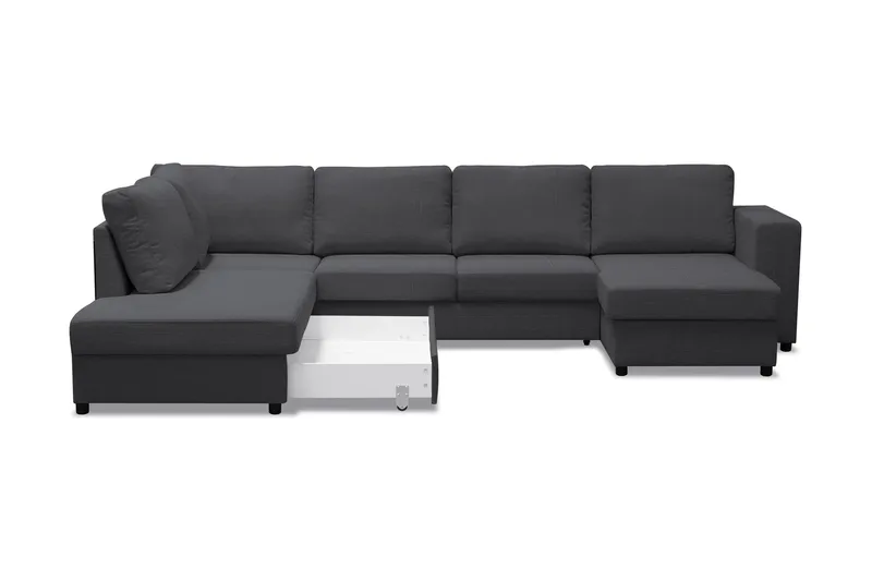 Verona U-bäddsoffa med Divan Höger - Mörkgrå - Möbler - Soffa - Bäddsoffa