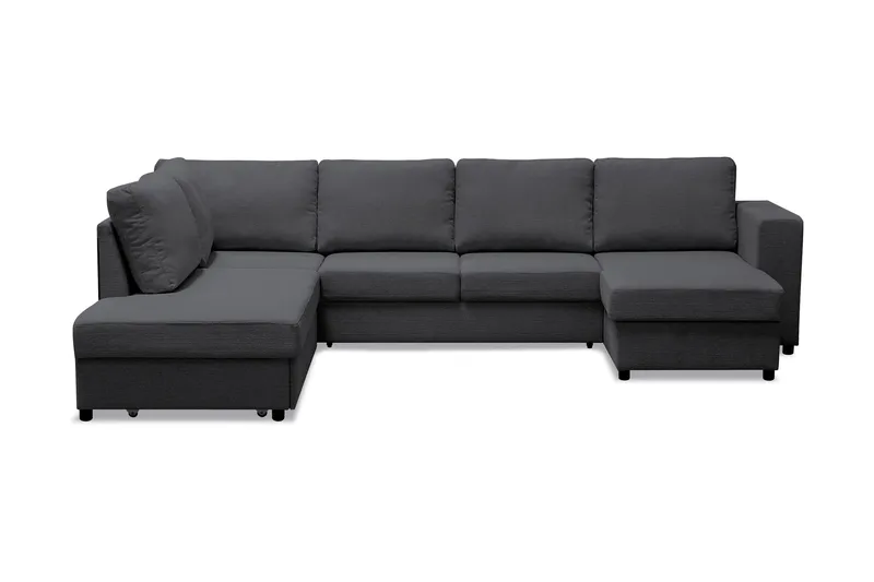 Verona U-bäddsoffa med Divan Höger - Mörkgrå - Möbler - Soffa - Bäddsoffa