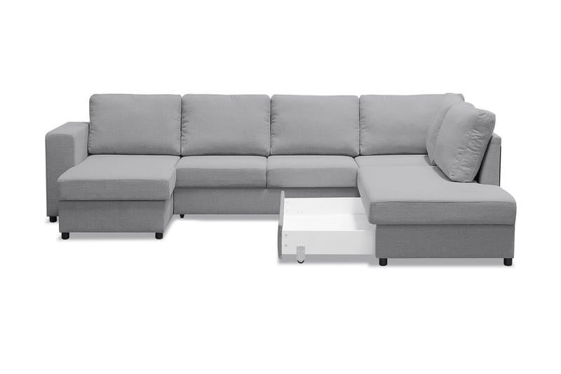 Verona U-bäddsoffa med Divan Vänster - Ljusgrå - Möbler - Soffa - Bäddsoffa