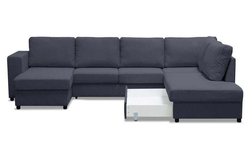 Verona U-bäddsoffa med Divan Vänster - Mörkgrå - Möbler - Soffa - Bäddsoffa