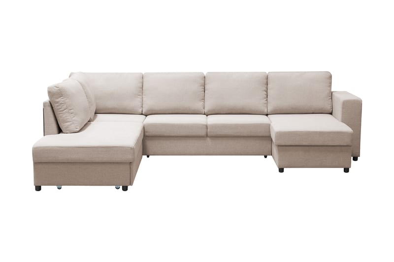 Verona U-Bäddsoffa Vänster - Beige - Bäddsoffa - Bäddsoffa divan