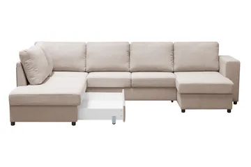 Verona U-Bäddsoffa Vänster - Beige - Möbler - Soffa - Bäddsoffa