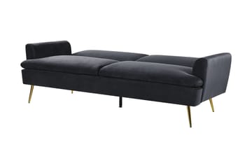 Vettre 3-sits Bäddsoffa - Sammet/Svart - Möbler - Soffa - Bäddsoffa