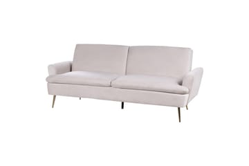 Vettre 3-sits Rektangulär Längsbäddad Bäddsoffa 110x180 cm i Sammet - Beige - Möbler - Soffa - Bäddsoffa