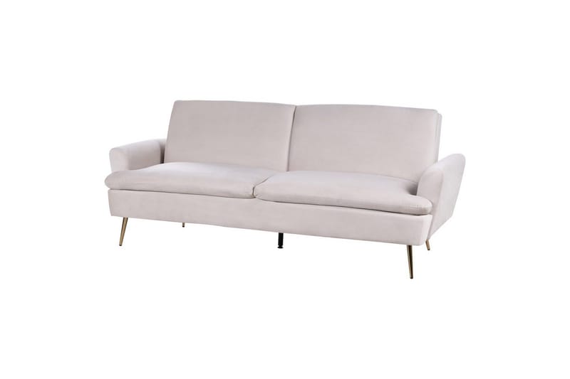 Vettre 3-sits Rektangulär Längsbäddad Bäddsoffa 110x180 cm i Sammet - Beige - Möbler - Soffa - Bäddsoffa