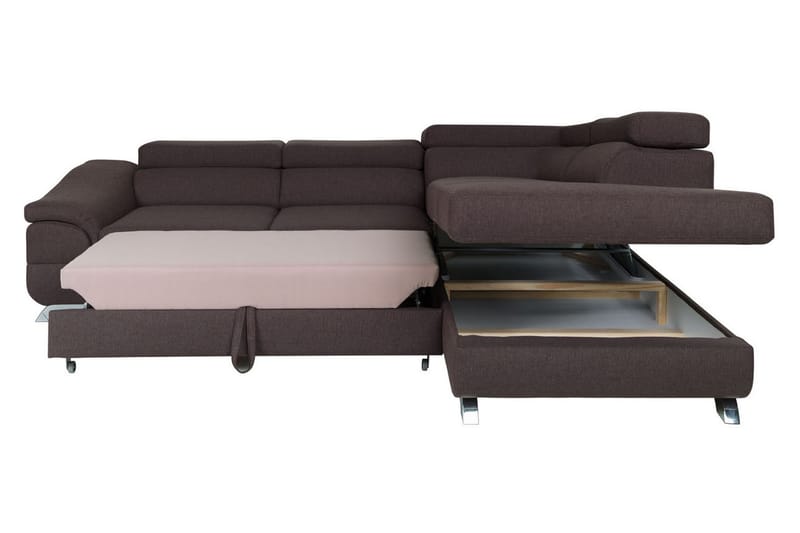 View Bäddsoffa 3-sits med Schäslong Vänster - Ljusgrå - Möbler - Soffa - Bäddsoffa