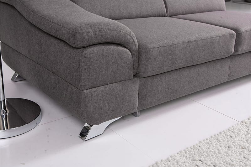 View Bäddsoffa 3-sits med Schäslong Vänster - Ljusgrå - Möbler - Soffa - Bäddsoffa