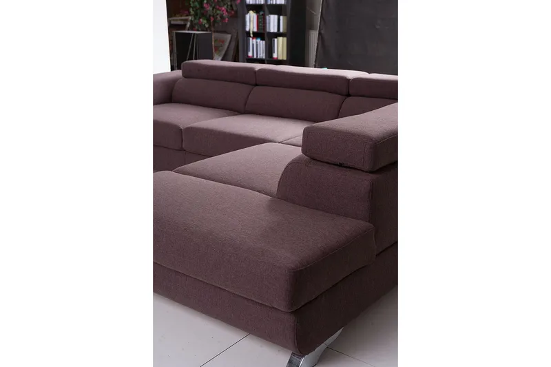 View Bäddsoffa 3-sits med Schäslong Vänster - Mörkgrå - Möbler - Soffa - Bäddsoffa