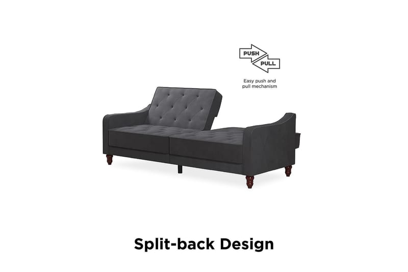 Vintage Tufted 2-sits Bäddsoffa Grå - Novogratz - Möbler - Soffa - Bäddsoffa