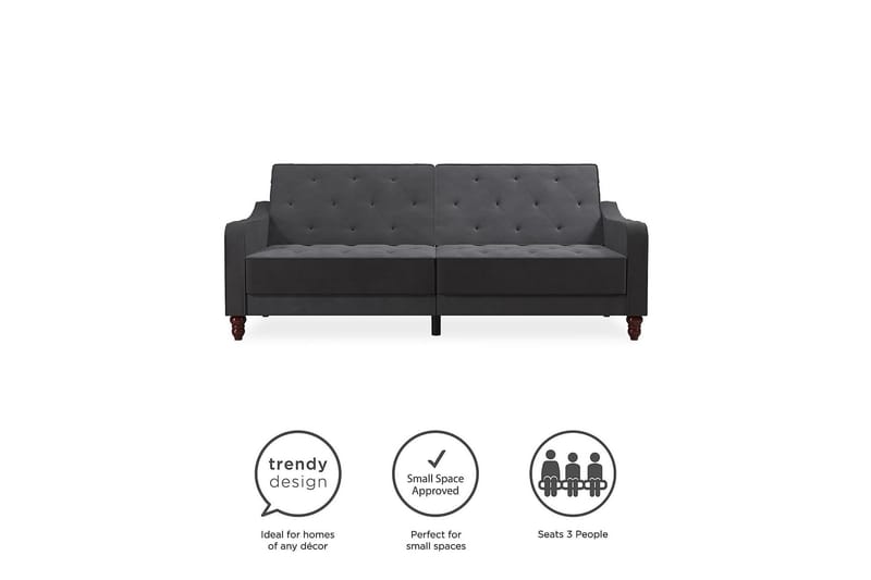 Vintage Tufted 2-sits Bäddsoffa Grå - Novogratz - Möbler - Soffa - Bäddsoffa