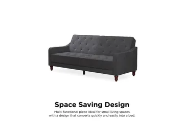 Vintage Tufted 2-sits Bäddsoffa Grå - Novogratz - Möbler - Soffa - Bäddsoffa