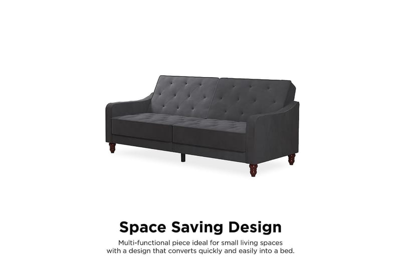 Vintage Tufted 2-sits Bäddsoffa Grå - Novogratz - Möbler - Soffa - Bäddsoffa