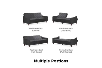 Vintage Tufted 2-sits Bäddsoffa Grå - Novogratz - Möbler - Soffa - Bäddsoffa