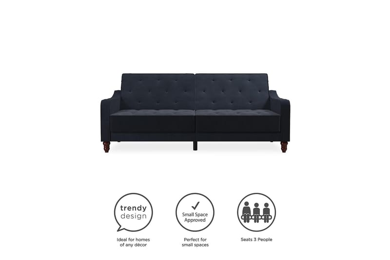 Vintage Tufted 2-sits Bäddsoffa Marinblå - Novogratz - Möbler - Soffa - Bäddsoffa