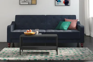 Vintage Tufted 2-sits Bäddsoffa Marinblå - Novogratz - Möbler - Soffa - Bäddsoffa