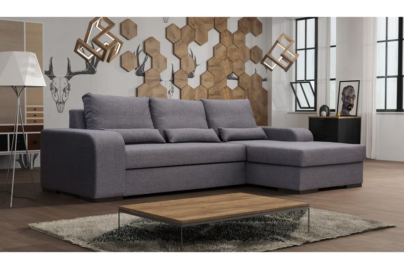 Virago Divanbäddsoffa 285x165x90 cm - Grå - Möbler - Soffa - Bäddsoffa