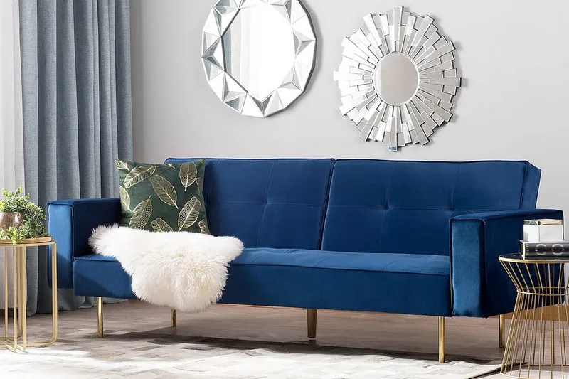 Visnes Bäddsoffa 218 cm - Blå - Möbler - Soffa - Bäddsoffa