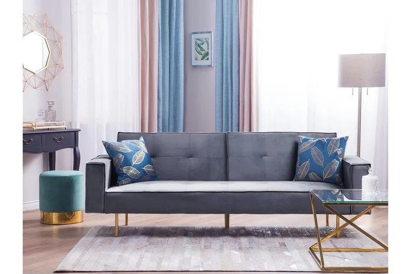 Visnes Bäddsoffa 218 cm - Grå - Möbler - Soffa - Bäddsoffa