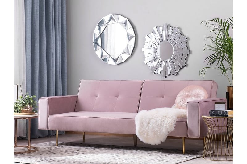 Visnes Bäddsoffa 218 cm - Rosa - Möbler - Soffa - Bäddsoffa
