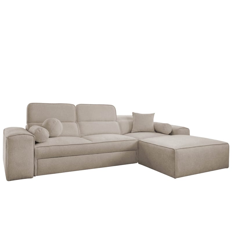 Vitoran 3-sits Bäddsoffa med Divan Högervänd, Beige
