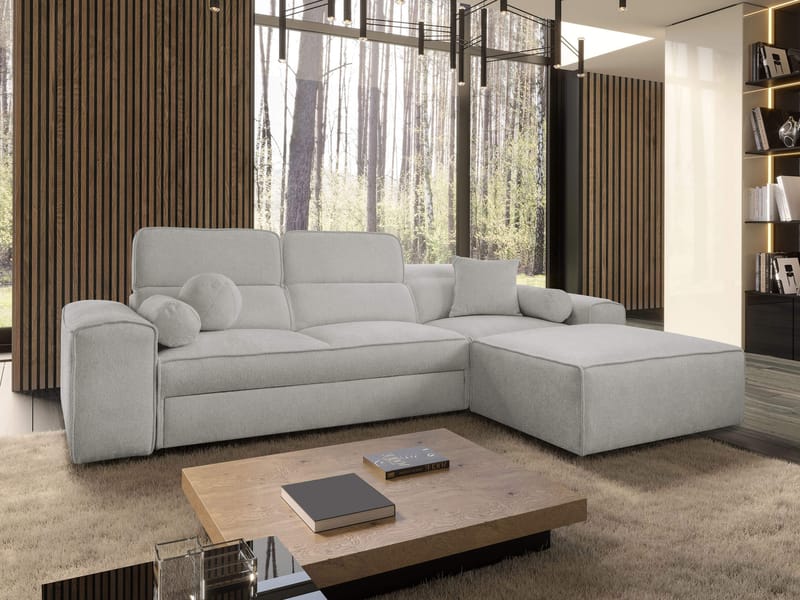 Vitoran 3-sits Bäddsoffa med Divan Högervänd - Ljusgrå - Möbler - Soffa - Bäddsoffa